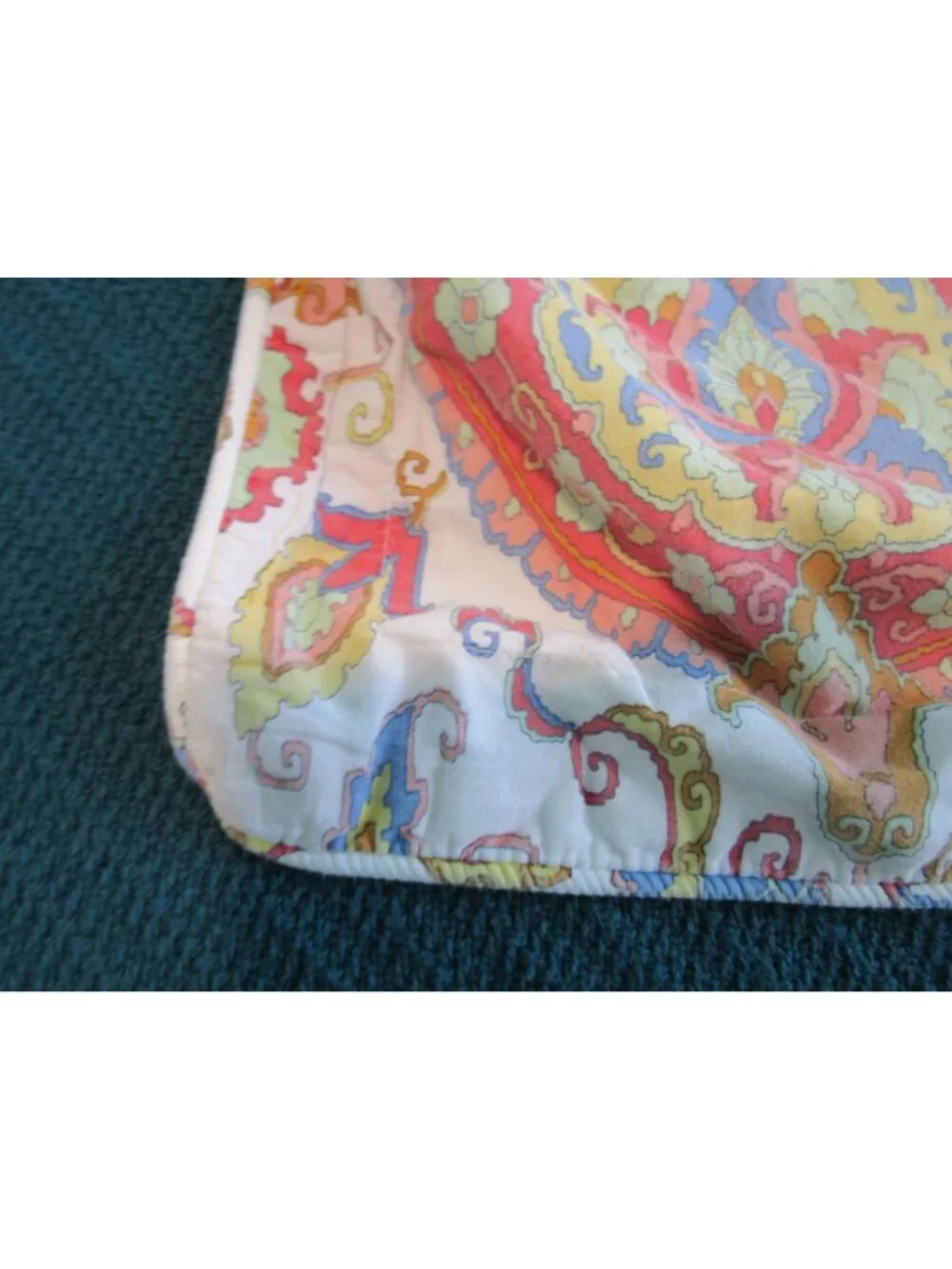 Vintage Lauren Ralph Lauren Cotton Paisley Floral Standard Pillow Sham Multicolo